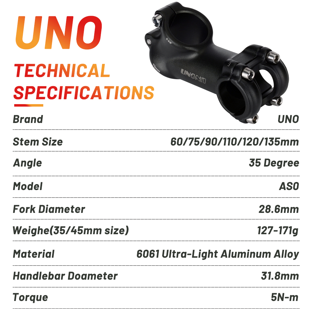 Uno liga de alumínio haste da  - Handlebar Riser Stem avaliação e preço